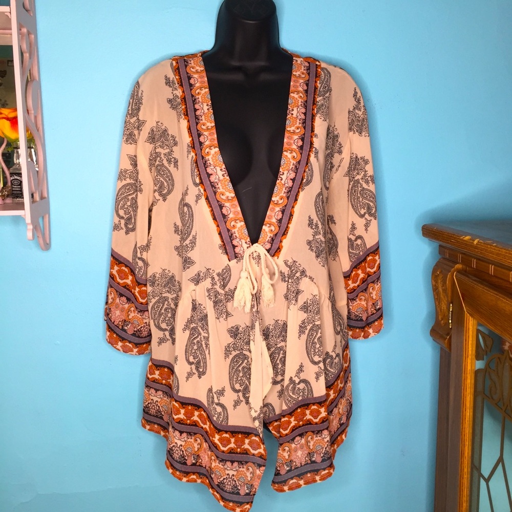 Xhilaration Paisley Light Cover Up Size XS